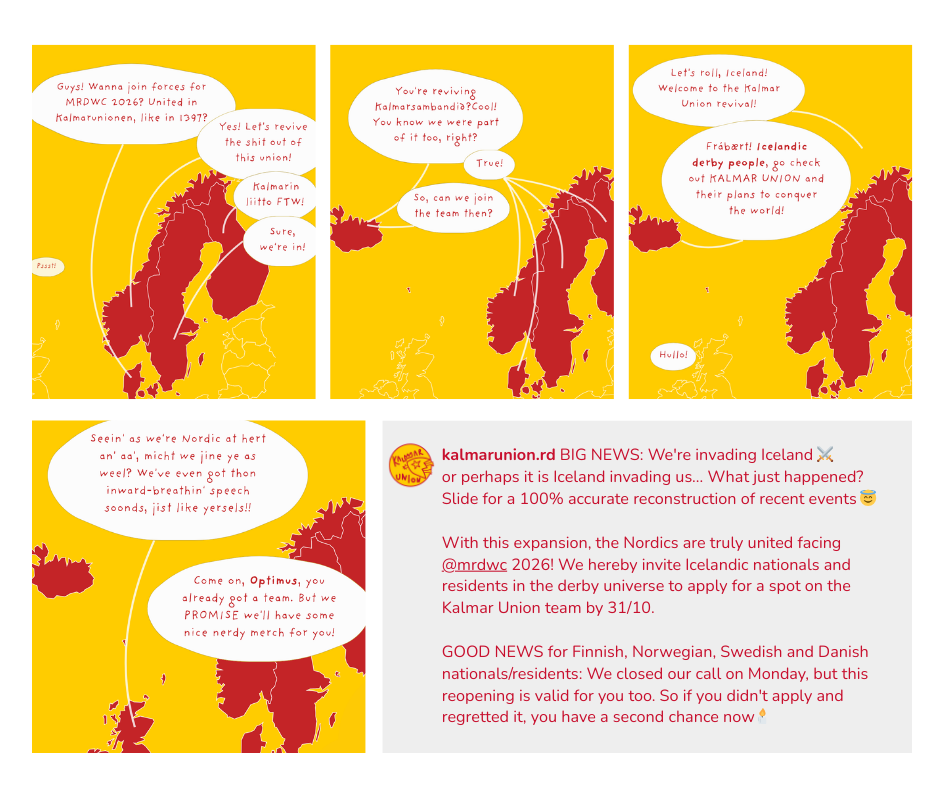 Kalmar Union origin story as a cartoon