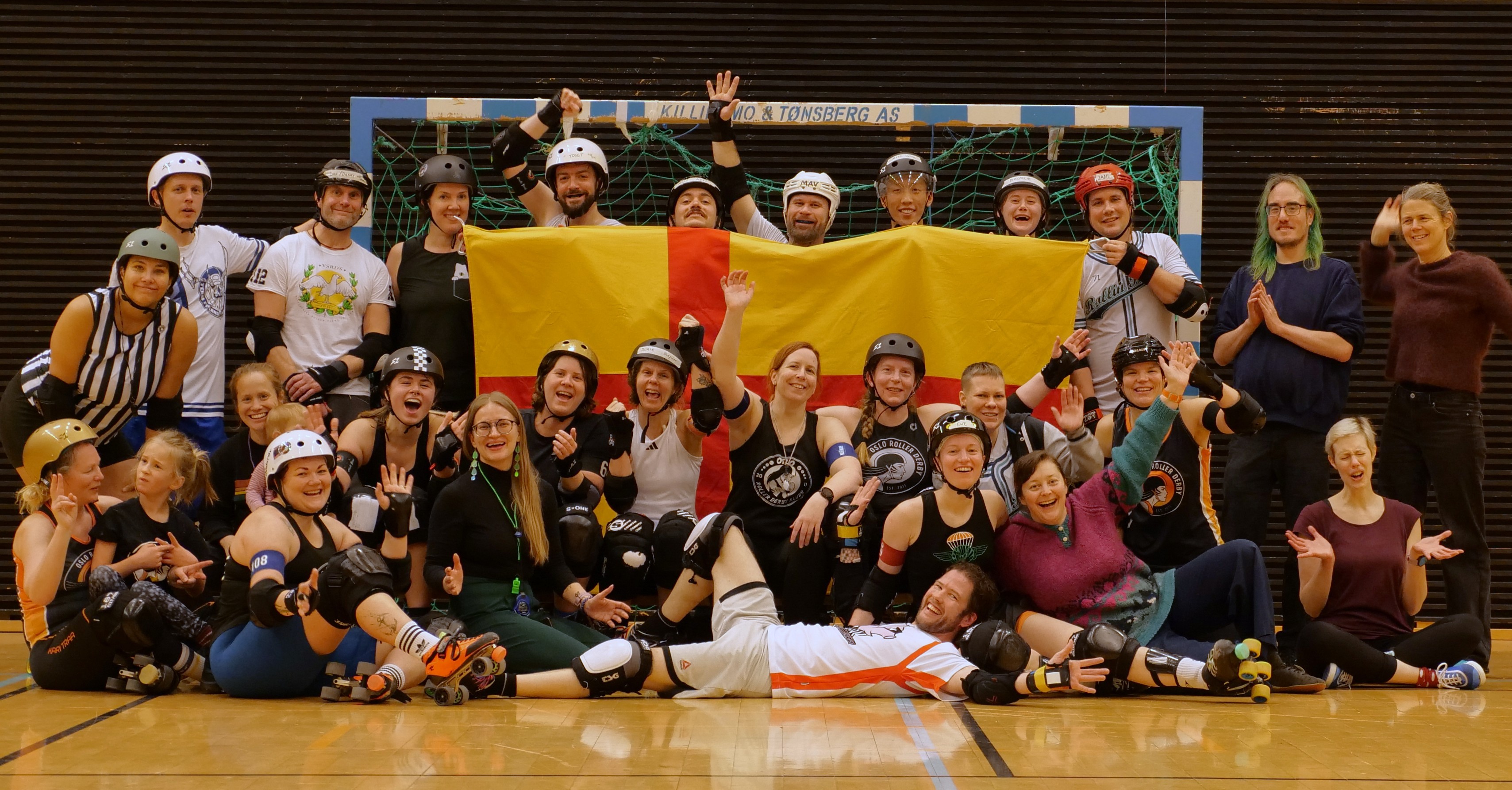 Post-scrimmage group photo